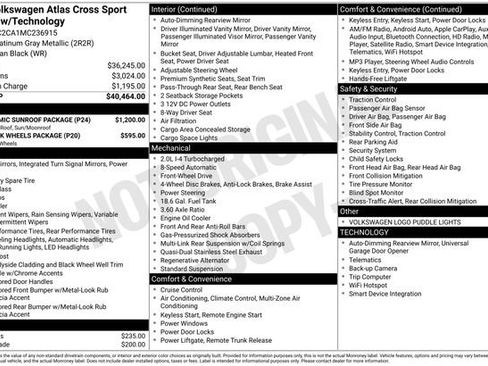 Used 2021 Volkswagen Atlas Cross Sport SE w/ Panoramic Sunroof Package image 7