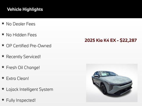 Used 2025 Kia K4 EX FWD image 3
