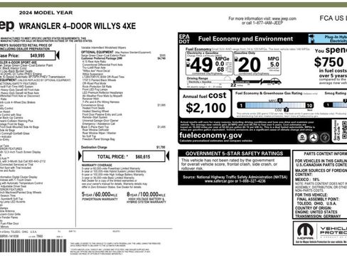 Used 2024 Jeep Wrangler Unlimited AWD/4WD image 21