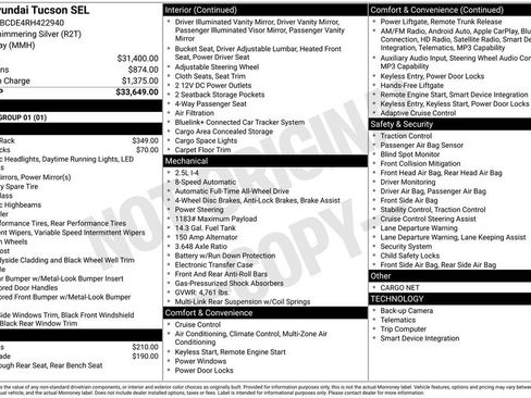 Certified 2024 Hyundai Tucson SEL AWD/4WD image 7