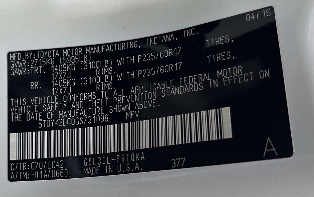 Used 2016 Toyota Sienna XLE FWD image 55