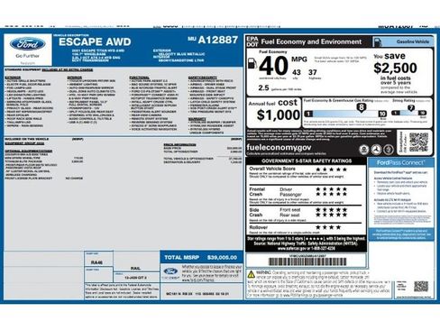 Used 2021 Ford Escape Titanium w/ Titanium Elite Package AWD/4WD image 9