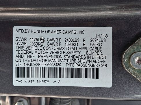 Used 2019 Honda Accord Touring image 28