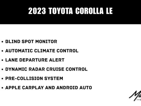 Used 2023 Toyota Corolla LE FWD image 2