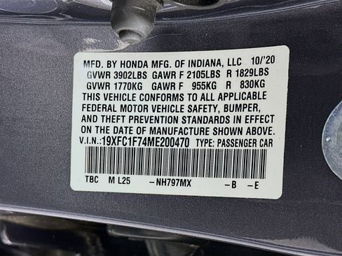 Used 2021 Honda Civic EX-L image 12