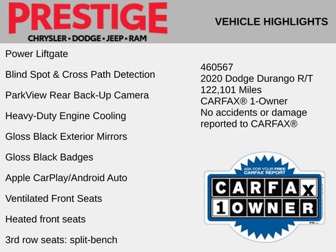 Used 2020 Dodge Durango R/T w/ Blacktop Package AWD/4WD image 6