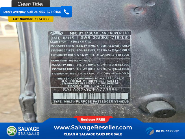 Used 2015 Land Rover LR4 HSE AWD/4WD image 17