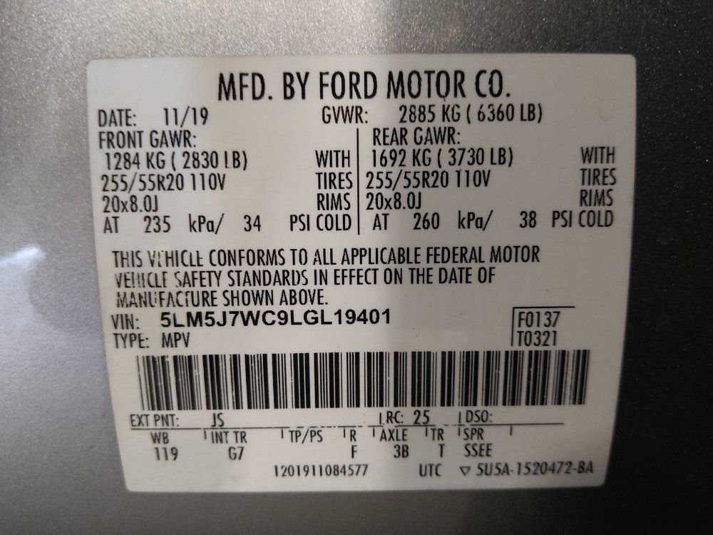 Used 2020 Lincoln Aviator Reserve w/ Equipment Group 201A RWD image 33