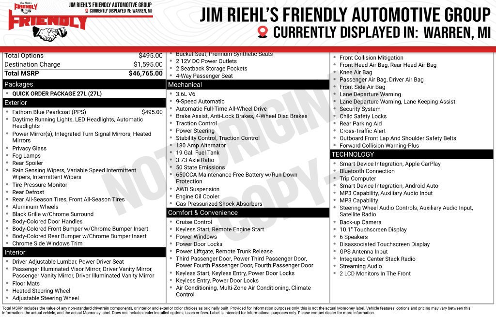 Used 2023 Chrysler Pacifica Touring-L AWD/4WD image 1