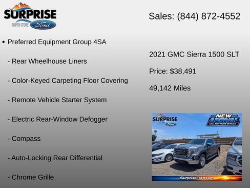Used 2021 GMC Sierra 1500 SLT w/ SLT Premium Package AWD/4WD image 12
