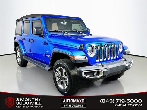 Used 2022 Jeep Wrangler Unlimited Sahara w/ LED Lighting Group AWD/4WD image 1
