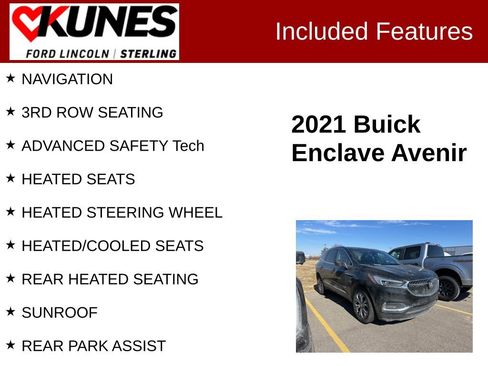 Used 2021 Buick Enclave Avenir w/ Avenir Technology Package image 2