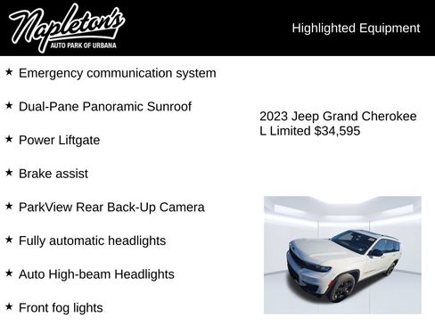 Used 2023 Jeep Grand Cherokee L Limited w/ Black Appearance Package AWD/4WD image 7