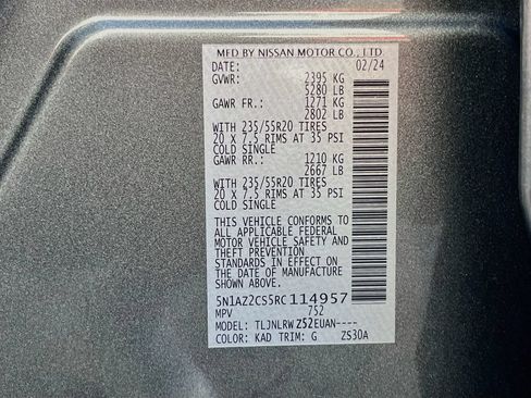Used 2024 Nissan Murano SL AWD/4WD image 34