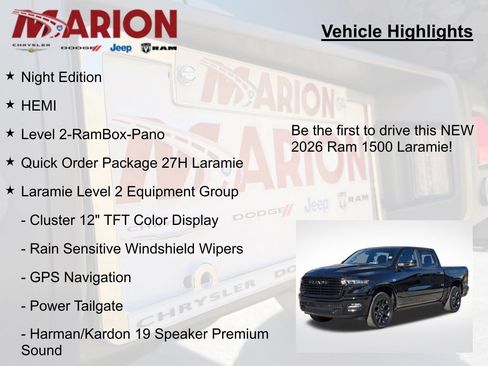 New 2026 RAM 1500 Laramie w/ Night Edition AWD/4WD image 5