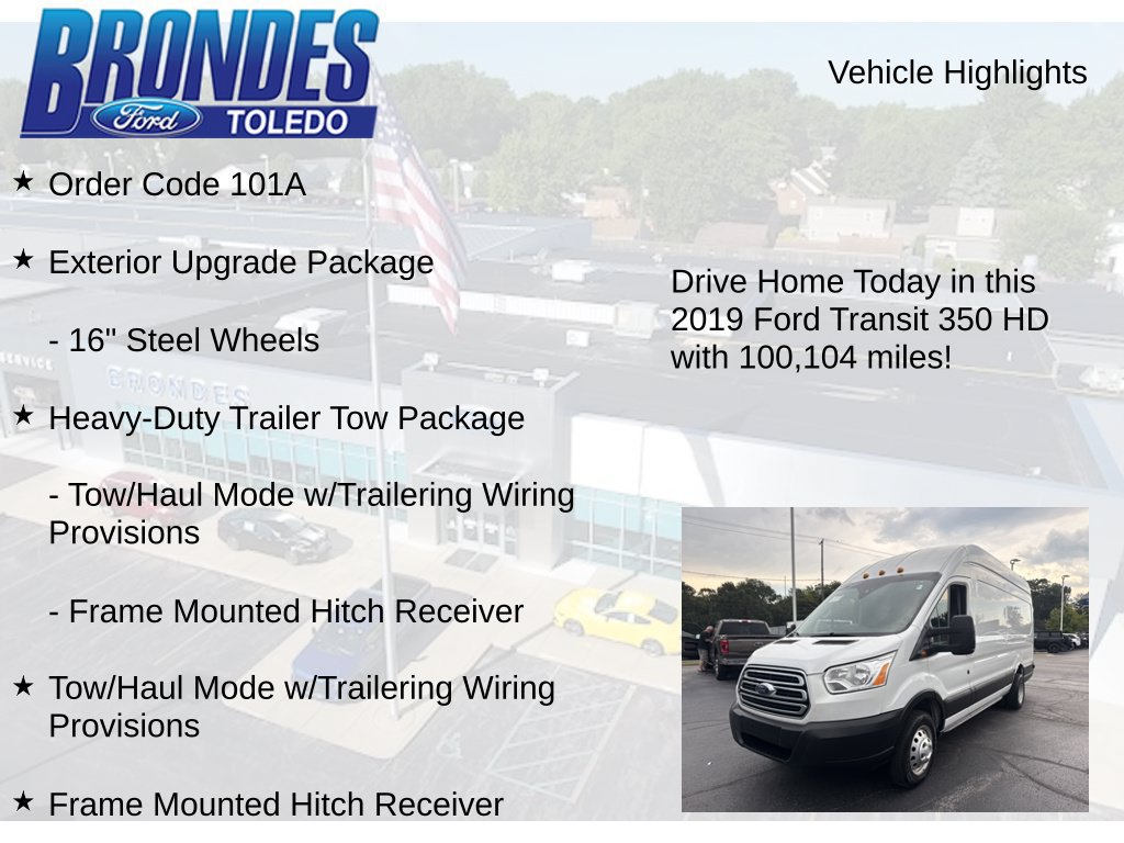 Used 2019 Ford Transit 350 148 High Roof Extended DRW RWD image 5