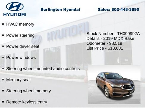 Used 2019 Acura MDX 3.5L image 10