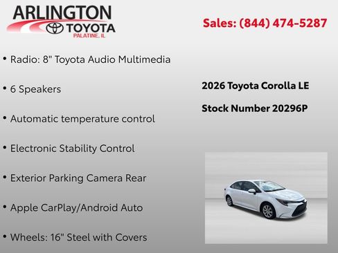 Used 2026 Toyota Corolla LE FWD image 4