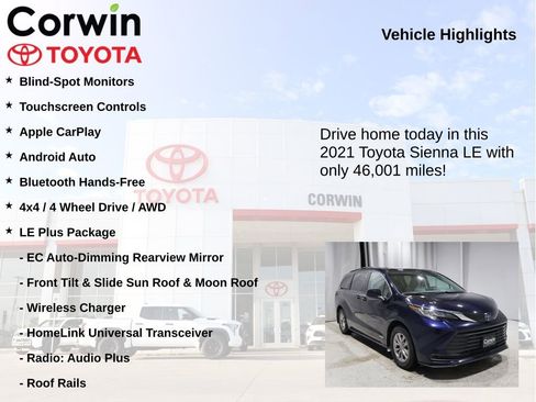 Used 2021 Toyota Sienna LE image 6