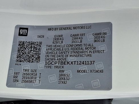 New 2026 Chevrolet Colorado W/T w/ WT Custom Package AWD/4WD image 11