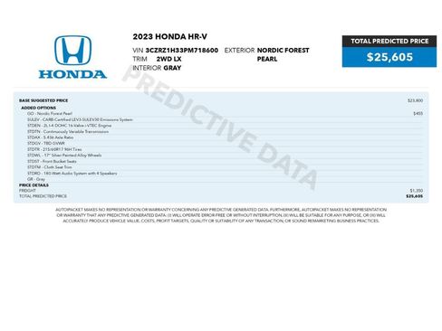 Used 2023 Honda HR-V LX image 2