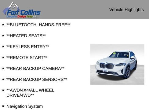 Used 2022 BMW X3 xDrive30i w/ Premium Package 2 AWD/4WD image 4