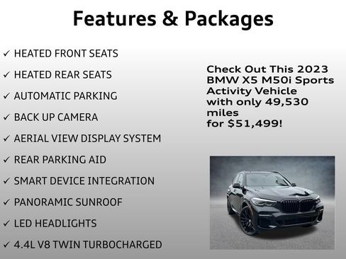 Used 2023 BMW X5 M50i w/ Climate Comfort Package image 8