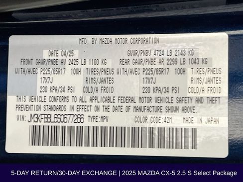 Used 2025 MAZDA CX-5 AWD 2.5 S w/ Select Package image 36