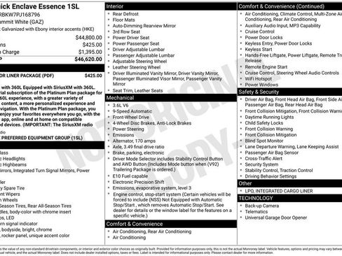 Used 2023 Buick Enclave Essence w/ LPO, Floor Liner Package FWD image 47