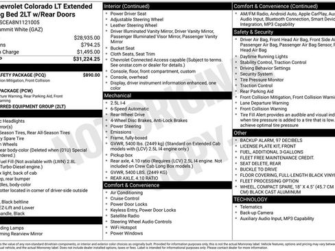Used 2022 Chevrolet Colorado LT w/ Fleet Safety Package RWD image 3