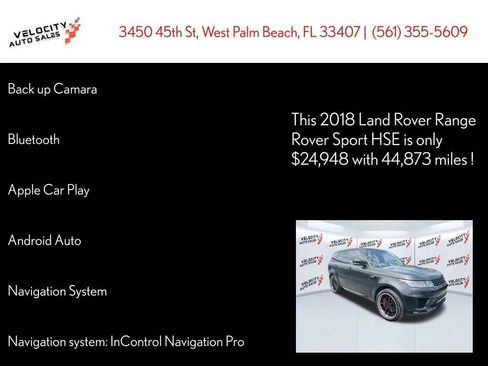 Used 2018 Land Rover Range Rover Sport HSE AWD/4WD image 24