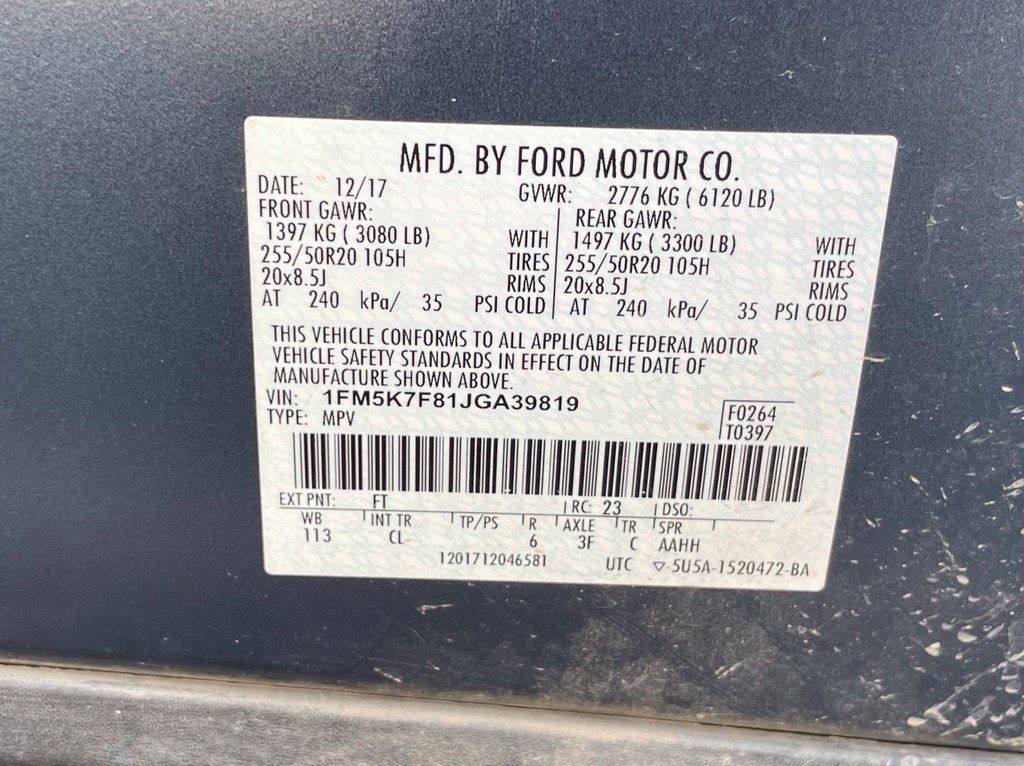 Used 2018 Ford Explorer Limited w/ Equipment Group 301A FWD image 31
