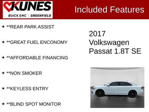 Used 2017 Volkswagen Passat 1.8T SE FWD image 3