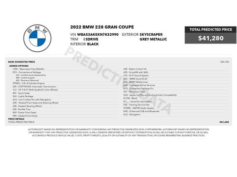 Used 2022 BMW 228i Gran Coupe w/ Convenience Package FWD image 2