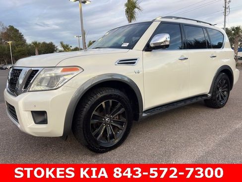 Used 2017 Nissan Armada Platinum w/ Captain Seat Package image 2