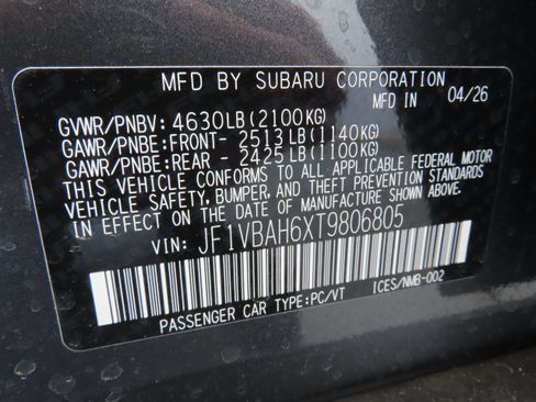 New 2026 Subaru WRX Premium AWD/4WD image 27