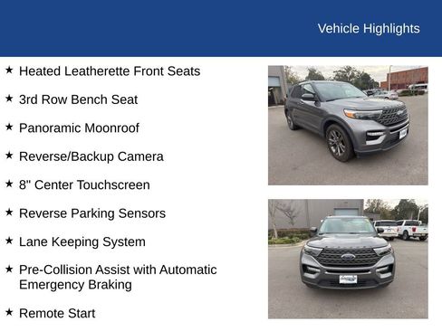 Certified 2022 Ford Explorer XLT w/ Equipment Group 202A image 9