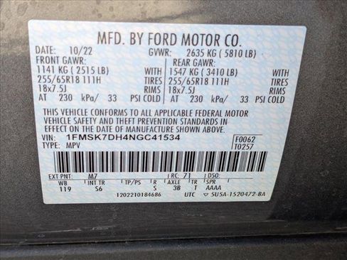 Certified 2022 Ford Explorer XLT w/ Equipment Group 202A image 25