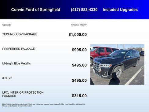 Used 2021 GMC Acadia SLT w/ Technology Package image 5