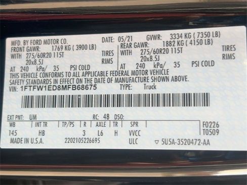 Used 2021 Ford F150 Lariat w/ Equipment Group 502A High image 32