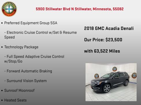 Used 2018 GMC Acadia Denali w/ Technology Package AWD/4WD image 5