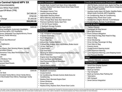 Certified 2025 Kia Carnival SX FWD image 38