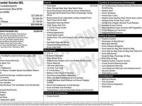 Certified 2024 Hyundai Sonata SEL w/ Convenience Package FWD image 33