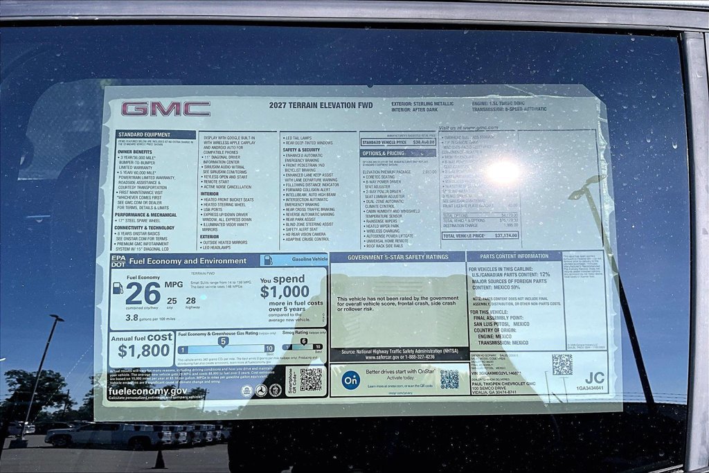 New 2027 GMC Terrain Elevation w/ Elevation Premium Package FWD image 16