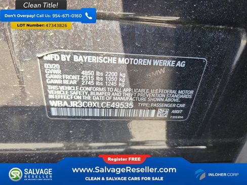 Used 2020 BMW 530i w/ Convenience Package RWD image 16