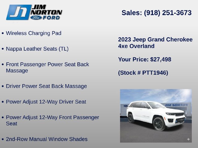 Used 2023 Jeep Grand Cherokee Overland w/ Luxury Tech Group IV AWD/4WD image 21