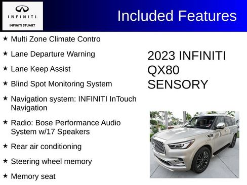 Used 2023 INFINITI QX80 Sensory w/ Cargo Package AWD/4WD image 3