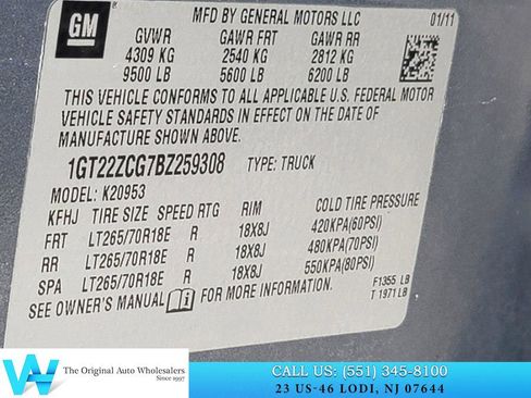 Used 2011 GMC Sierra 2500 W/T w/ Snow Plow Prep Package image 23