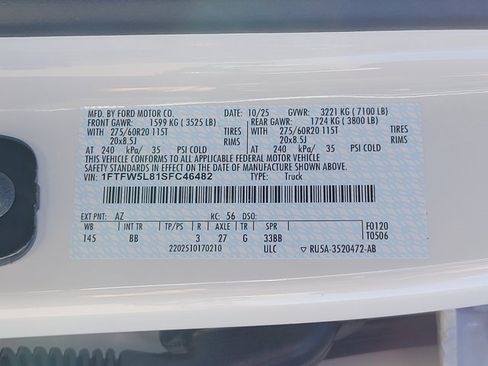 New 2025 Ford F150 Lariat w/ Equipment Group 501A Mid image 11