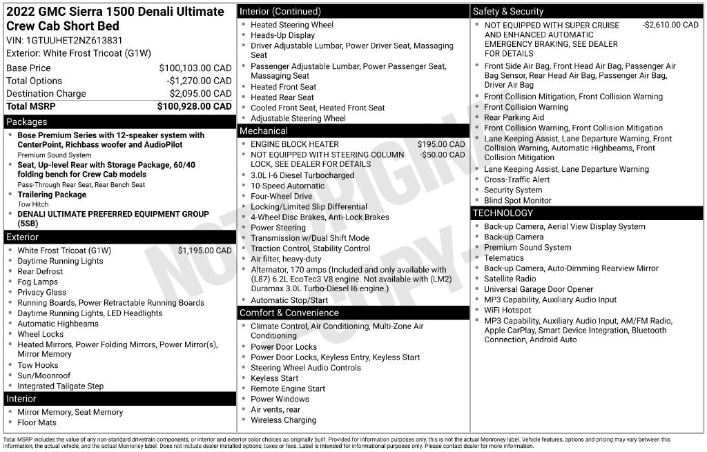 Used 2022 GMC Sierra 1500 Denali Ultimate AWD/4WD image 59